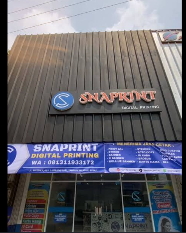 Fasad Toko Snaprint Digital Printing Bekasi